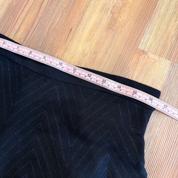 Saks Fifth Avenue Black Lurex A-Line Mini Skirt - Size XL - Picture 7 of 8